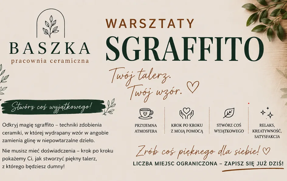 Stwórz niepowtarzalny talerz metodą SGRAFFITO